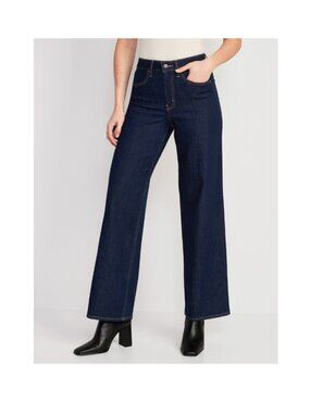 Old Navy Wide-Leg Jeans – Petite 10 – Dark Wash 🌊